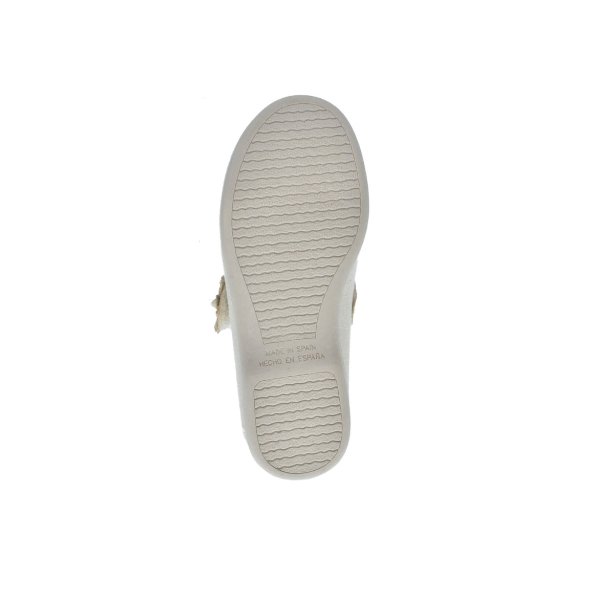 Zapatos de niña con velcro y flor decorativa color perla – Tokolate