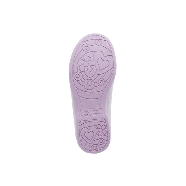 Zapato de niña tipo salón rosa brillante con elásticos – Pekis