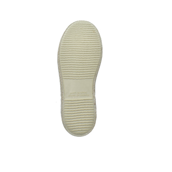 Zapato tipo valenciana en lino crudo con cintas – Tokolate