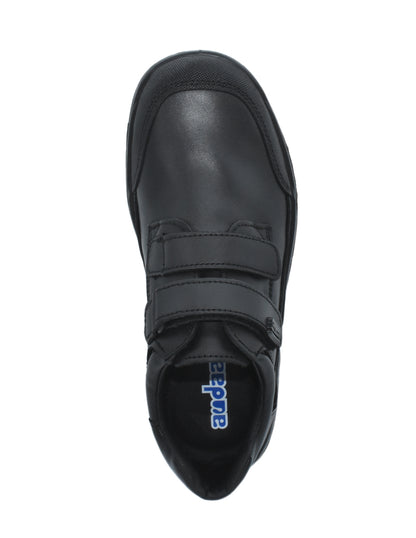 Zapatos Escolar Coqueta Negros con Dos Velcros para Niño