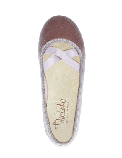 Zapato Niña/Balerina Resorte C Rosa -Tokolate