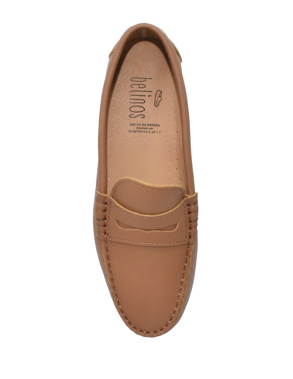 Mocasines Belinos Cuero con Antifaz para Niño