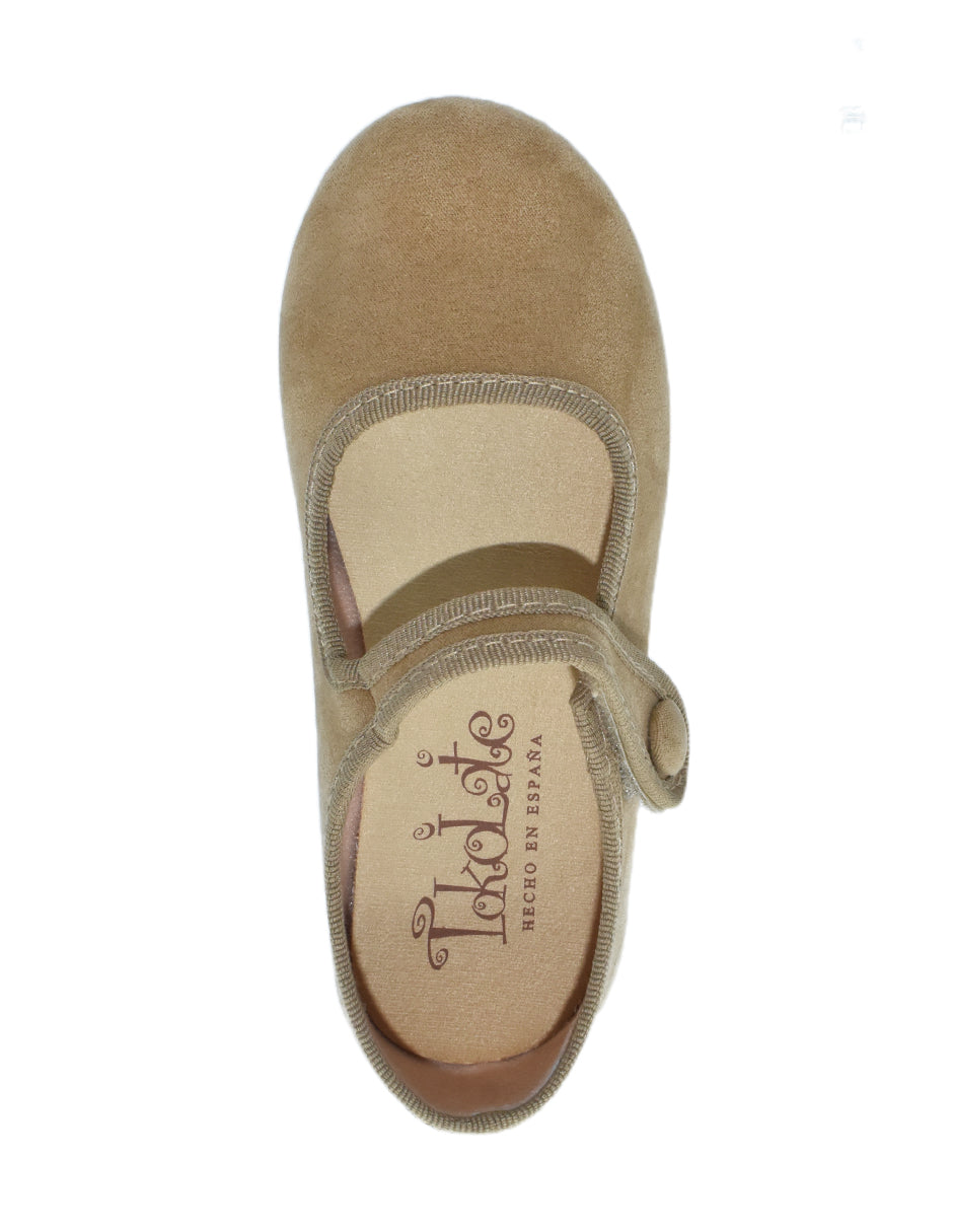 Zapato Niña/ Merceditas Correa Café -Tokolate