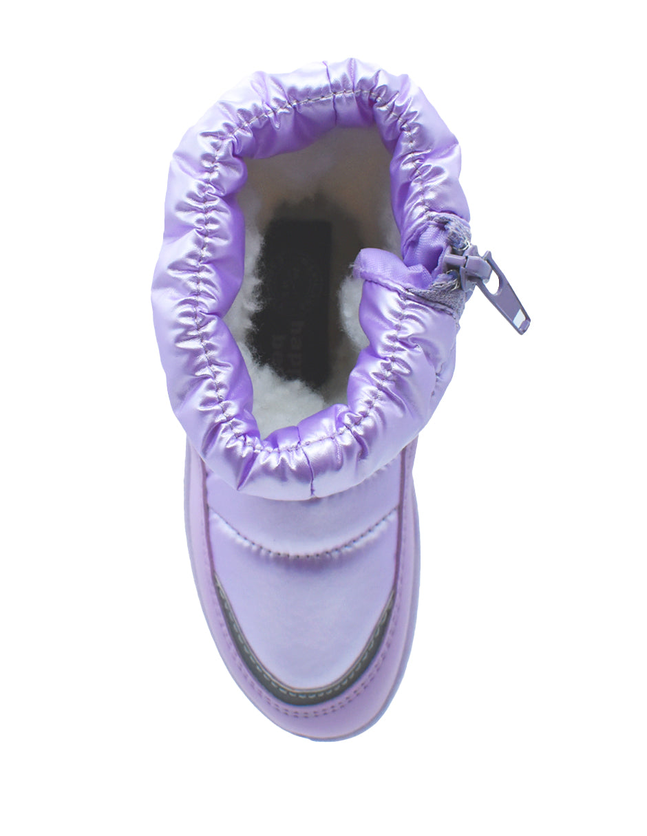 Bota Baja Georgie Boy Violeta con Forro Borrega para Niña