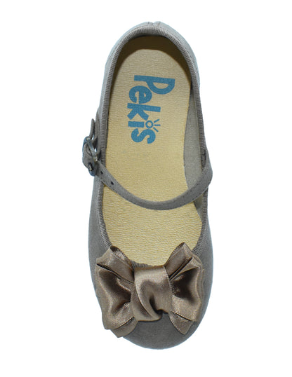 Zapato Niña/Hebilla Moño/Serra Café -Pekis