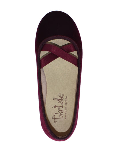 Zapato Niña/Balerina Resorte C Rojo -Tokolate