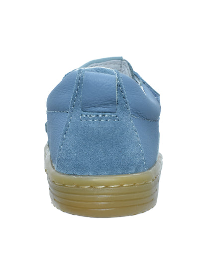 Zapato Barefoot Unisex Deportivo Dos Velcros Azul -Blanditos