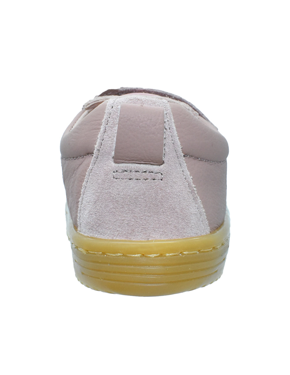 Zapato Barefoot Niña Deportivo Dos Velcros Rosa -Blanditos