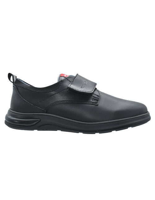 Zapato Escolar Vavito Con Velcro Negros Para Niño