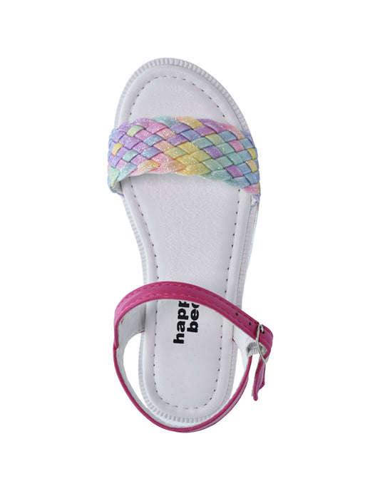 Sandalia Niña con Trenzado Multicolor Glitter y Hebilla- GEORGIE BOY