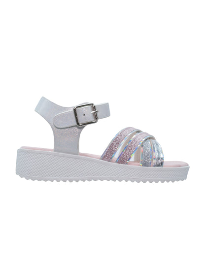 Sandalia Niña con Plataforma y Tiras Glitter Holográfico - GEORGIE BOY