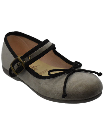 Merceditas Tokolate Blanco con Hebilla para Niña