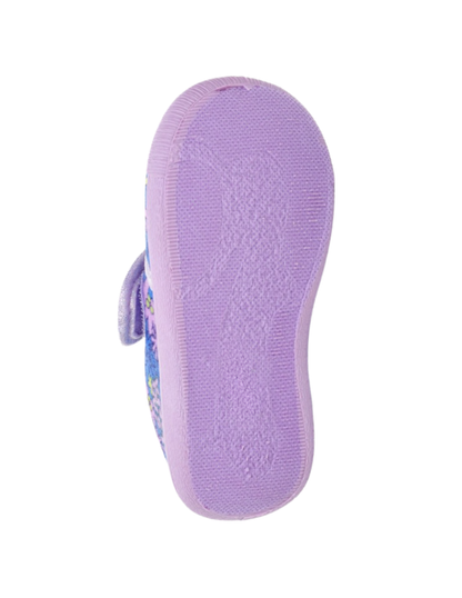 Pantufla Georgie Boy Azul Lila Diseño Frozen con Velcro para Niña