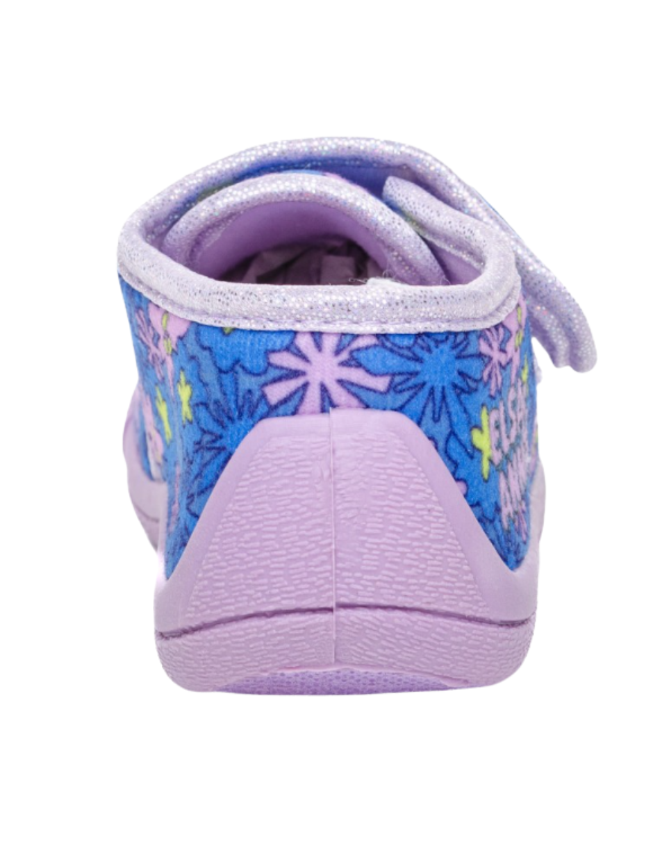 Pantufla Georgie Boy Azul Lila Diseño Frozen con Velcro para Niña