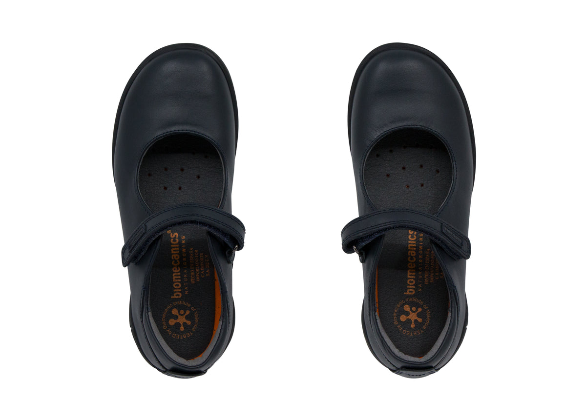 Zapato Niña  Escolar Piel Velcro Biomecanics