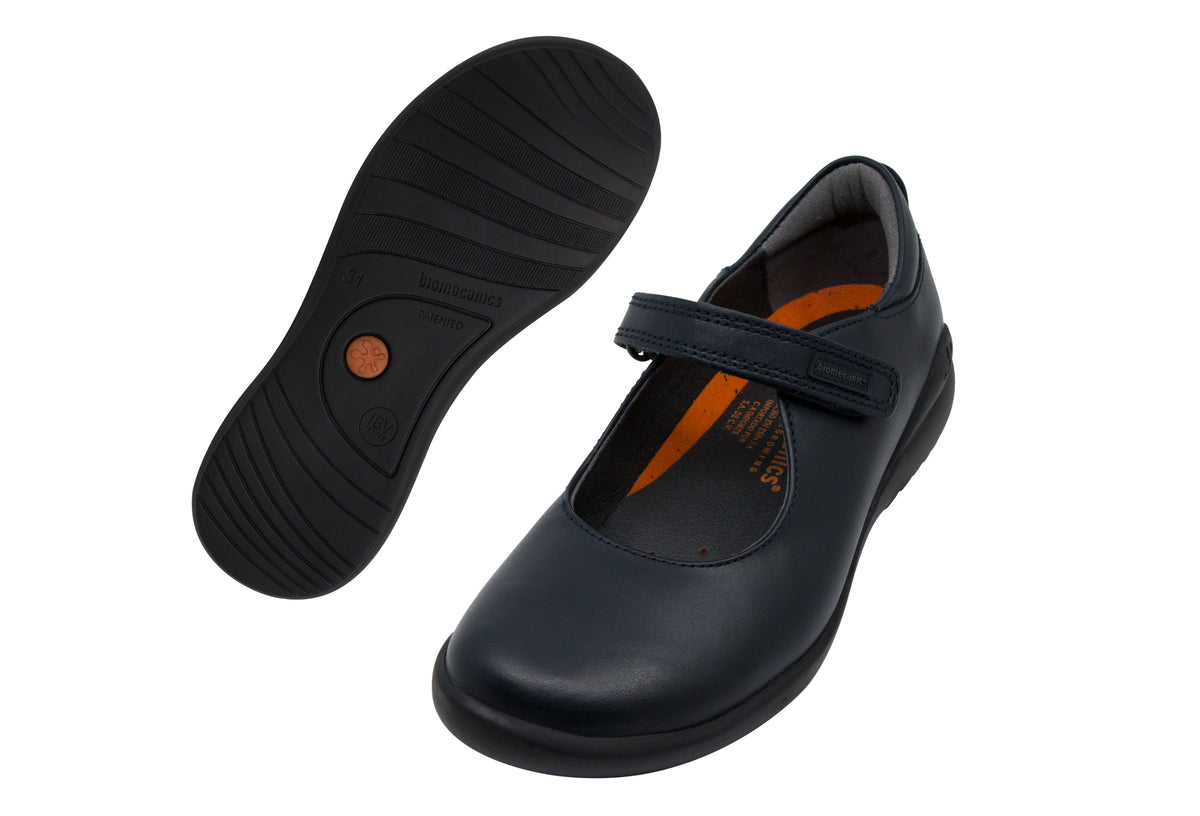Zapato Niña  Escolar Piel Velcro Biomecanics