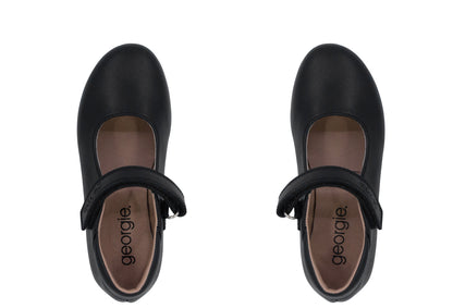 Zapato Escolar Niña Tipo Bailarina Negro