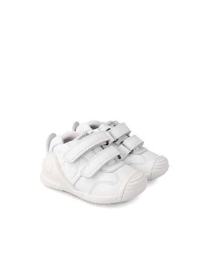 Zapatos Biomecanics Blancos con Dos Velcros para Bebé