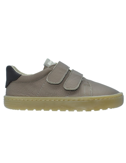 Zapato Barefoot Unisex Deportivo Piel Dos Velcros Café -Blanditos