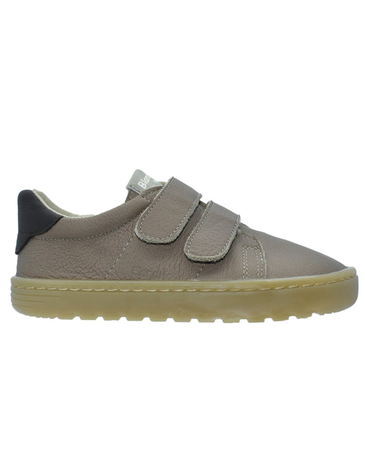 Zapato Barefoot Unisex Deportivo Piel Dos Velcros Café -Blanditos