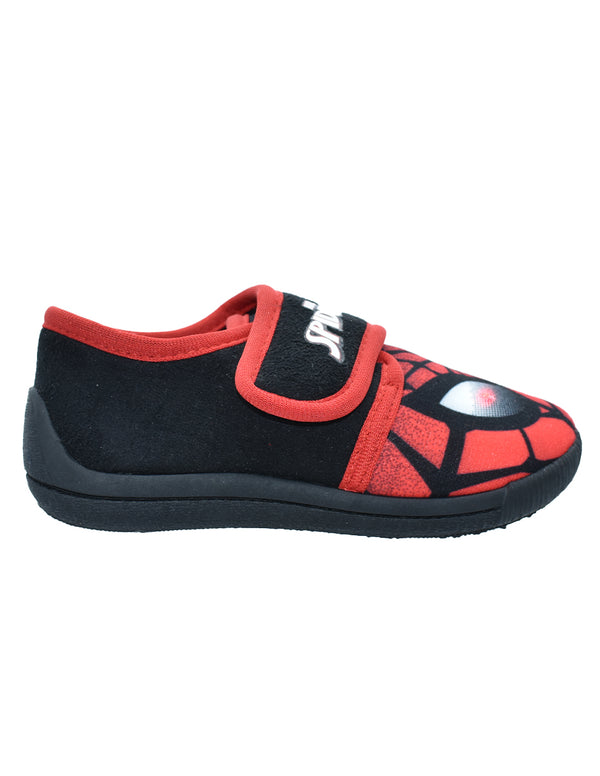 Pantufla Georgie Boy Rojo Negro Diseño Spiderman con Luces para Niño