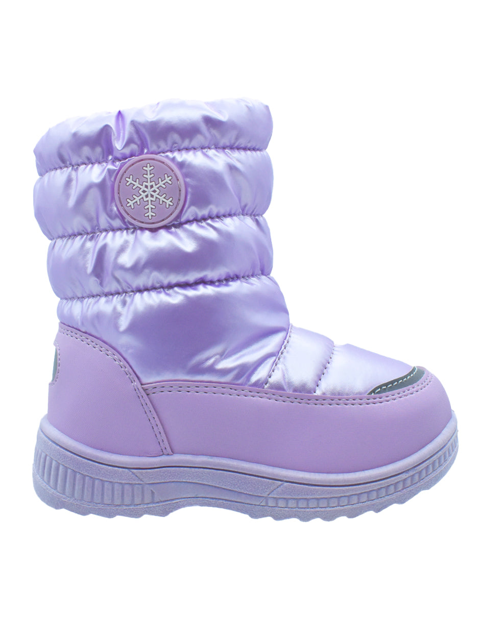 Bota Baja Georgie Boy Violeta con Forro Borrega para Niña