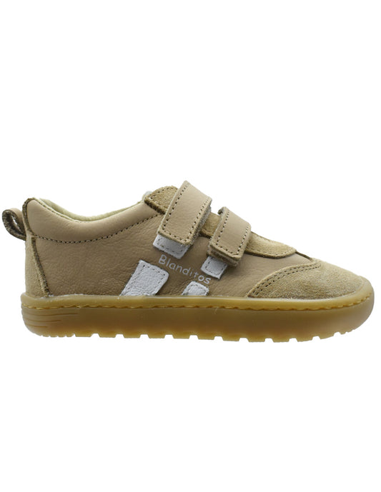 Zapato Barefoot Unisex Deportivo Dos Velcros Café -Blanditos