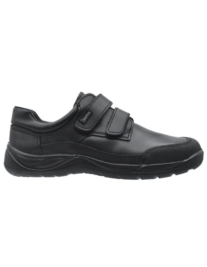 Zapatos Escolar Coqueta Negros con Dos Velcros para Niño