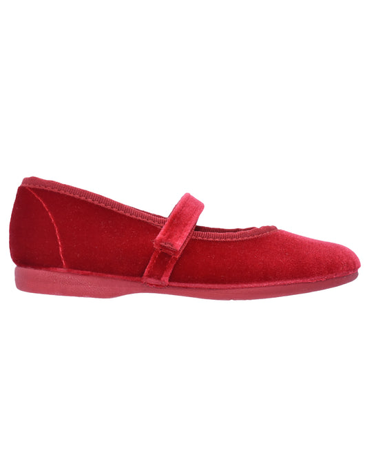 Zapato Niña/Salón Velcro/Terci Rojo -Pekis
