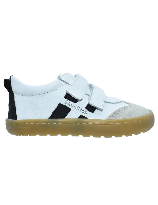 Zapato Barefoot Unisex Deportivo Dos Velcros Blanco -Blanditos
