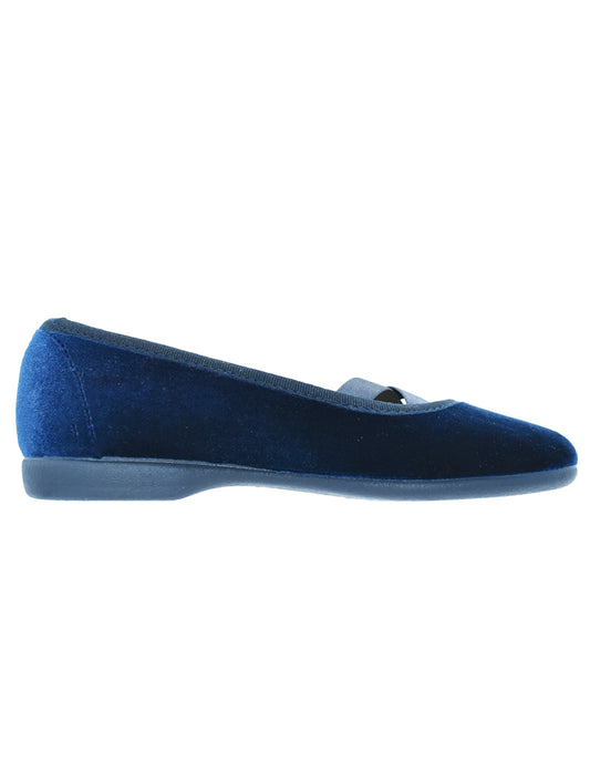 Zapato Niña/Balerina Resorte C Azul -Tokolate