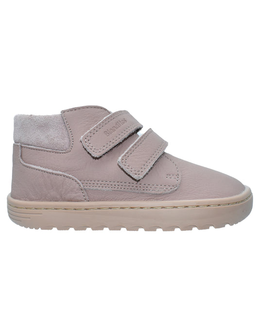 Zapato Barefoot Niña Botita Dos Velcros Rosa -Blanditos