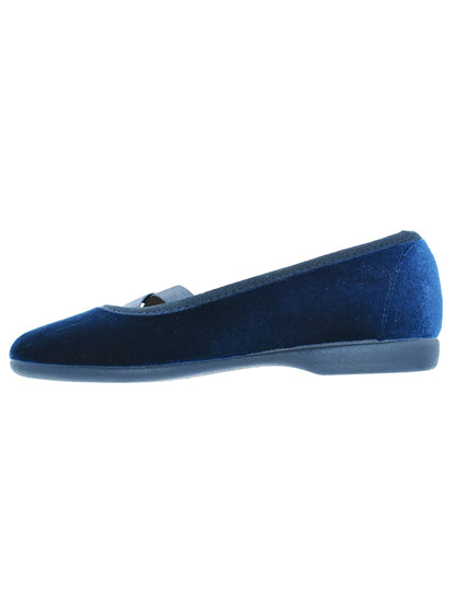 Zapato Niña/Balerina Resorte C Azul -Tokolate
