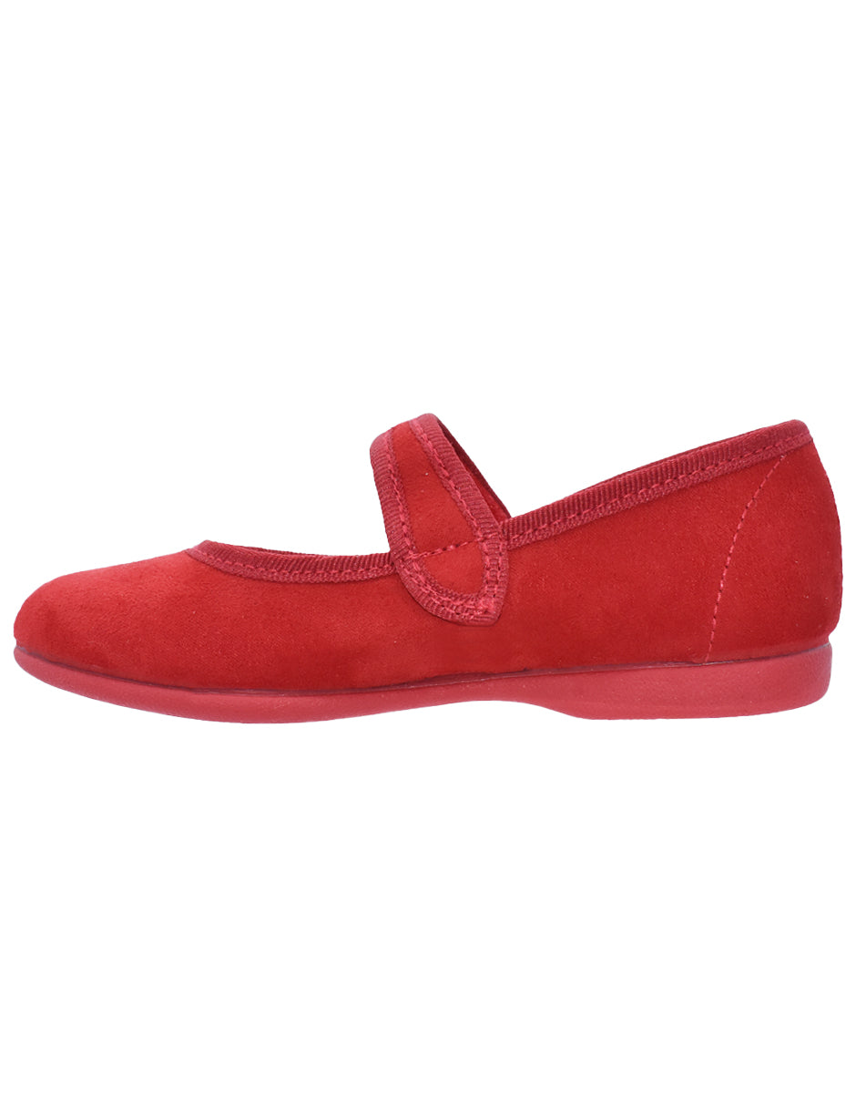Zapato Niña Mj Botón/Serratex Rojo -Pekis