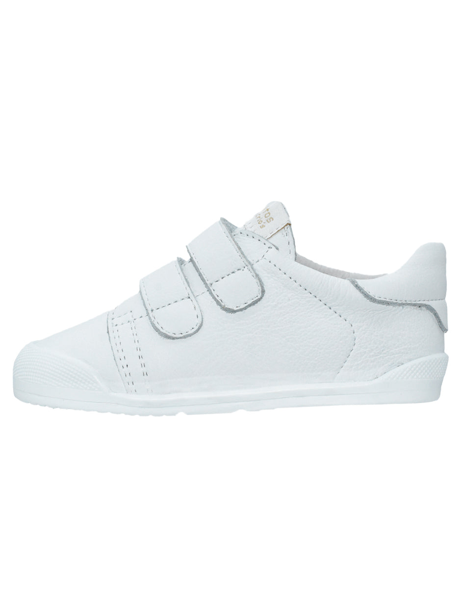 Zapato Barefoot Unisex Basico Dos Velcros Blanco -Blanditos