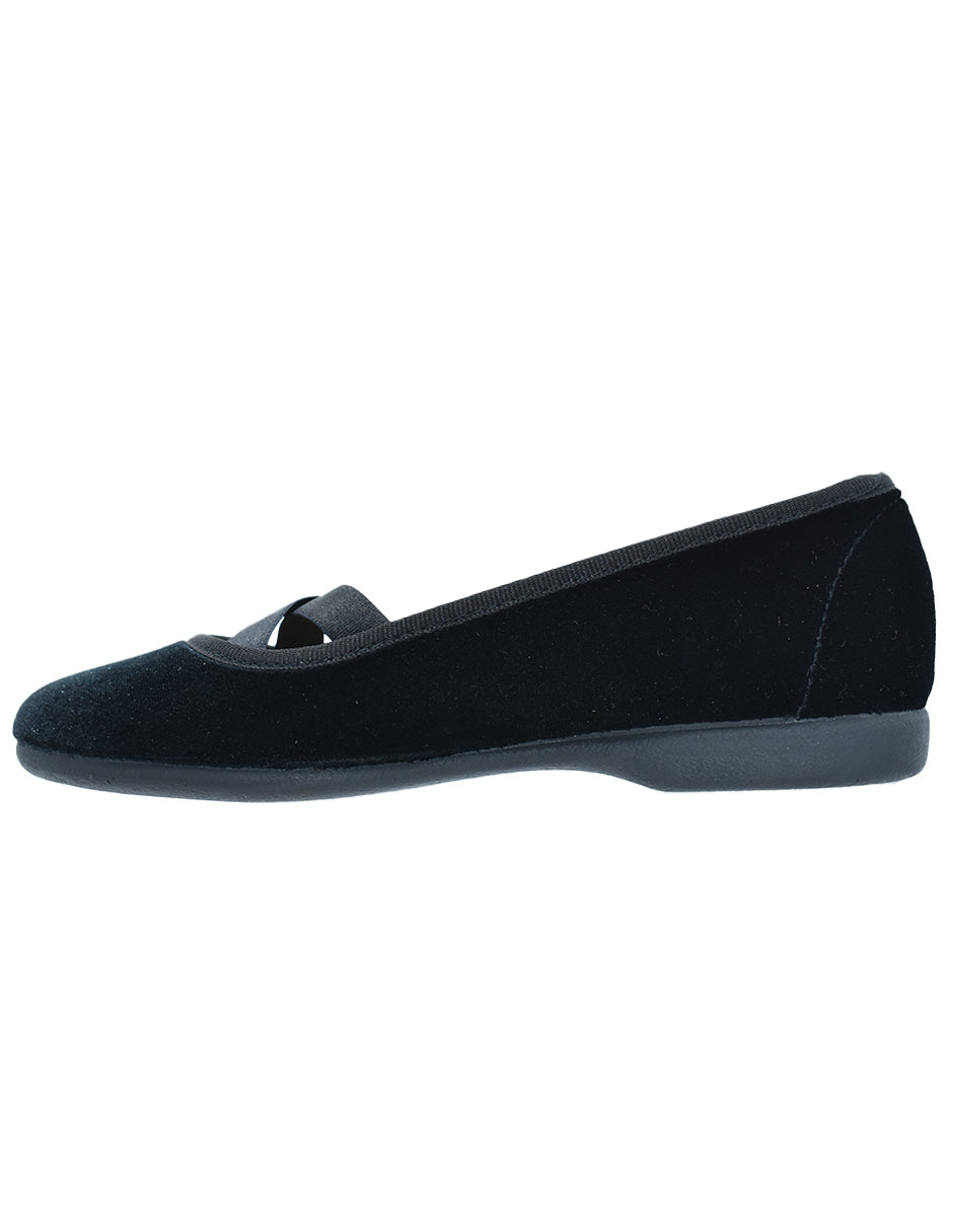 Zapato Niña/Balerina Resorte C Negro -Tokolate