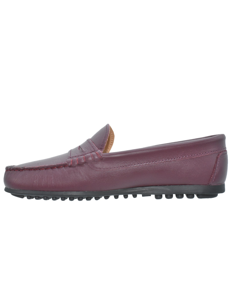 Mocasines Belinos Burdeos con Antifaz para Niño