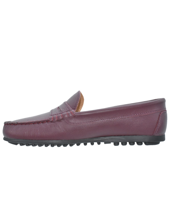 Mocasines Belinos Burdeos con Antifaz para Niño