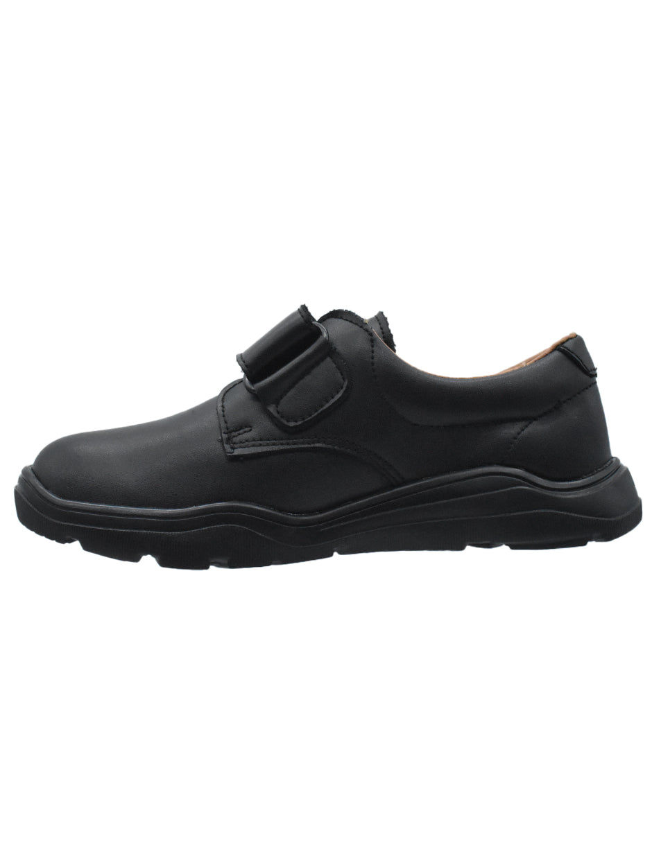 Zapatos Escolar  Coqueta Negros con Velcro para Niño