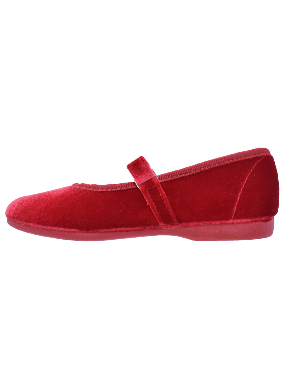 Zapato Niña/Salón Velcro/Terci Rojo -Pekis