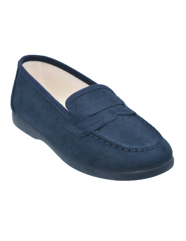 Mocasines Tokolate en Serratex Azul con Antifaz para Niño