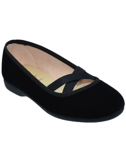 Zapato Niña/Balerina Resorte C Negro -Tokolate