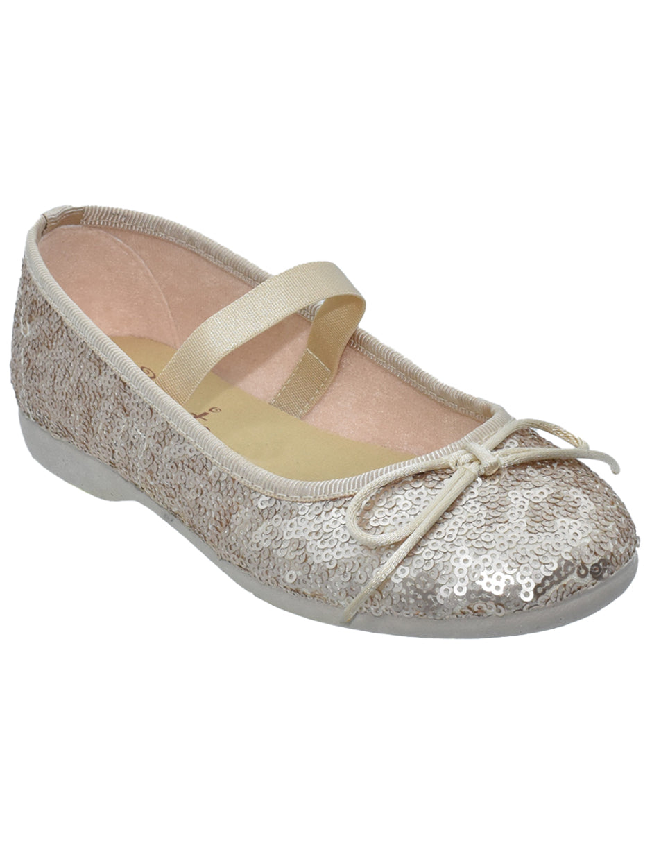 Zapato Niña Balerina Elástico Amarillo -Tokolate