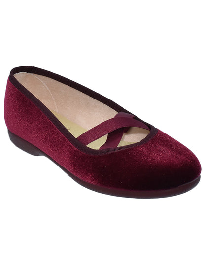 Zapato Niña/Balerina Resorte C Rojo -Tokolate