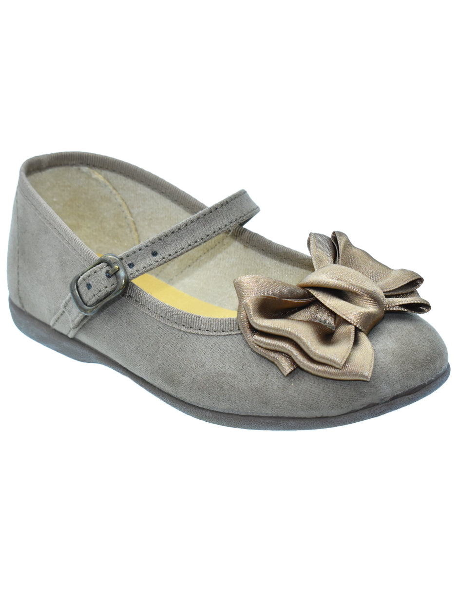 Zapato Niña/Hebilla Moño/Serra Café -Pekis