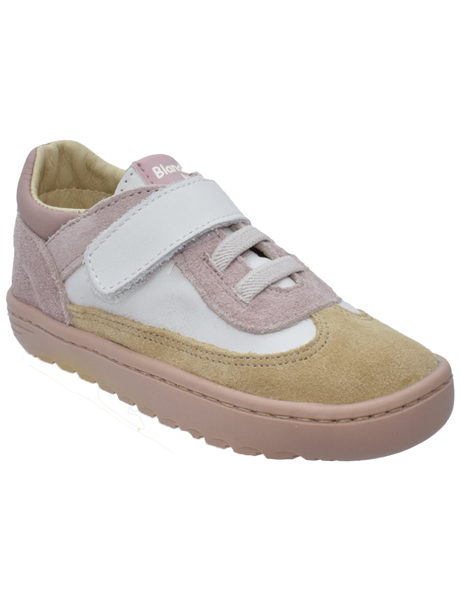 Zapato Barefoot Niña Deportivo Resorte Rosa -Blanditos