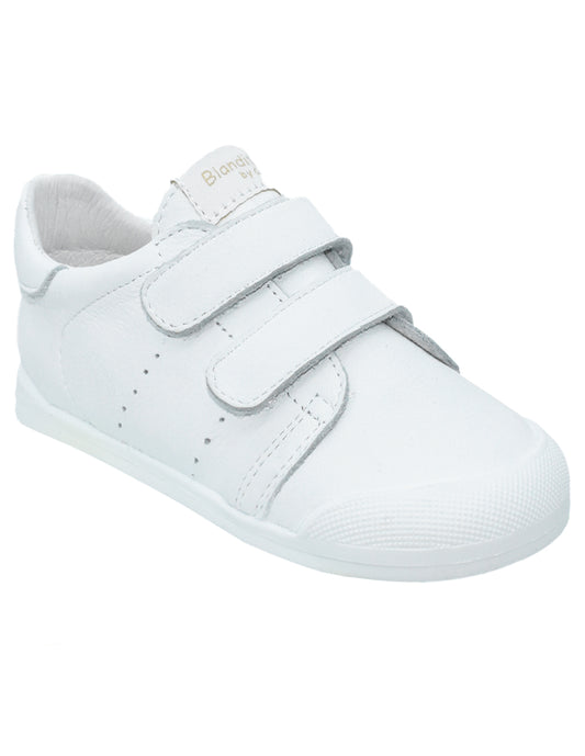 Zapato Barefoot Unisex Basico Dos Velcros Blanco -Blanditos