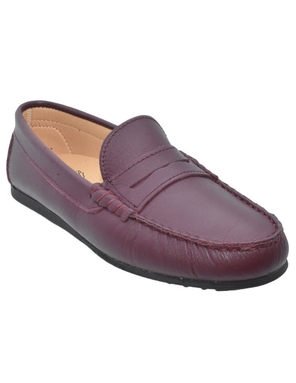 Mocasines Belinos Burdeos con Antifaz para Niño