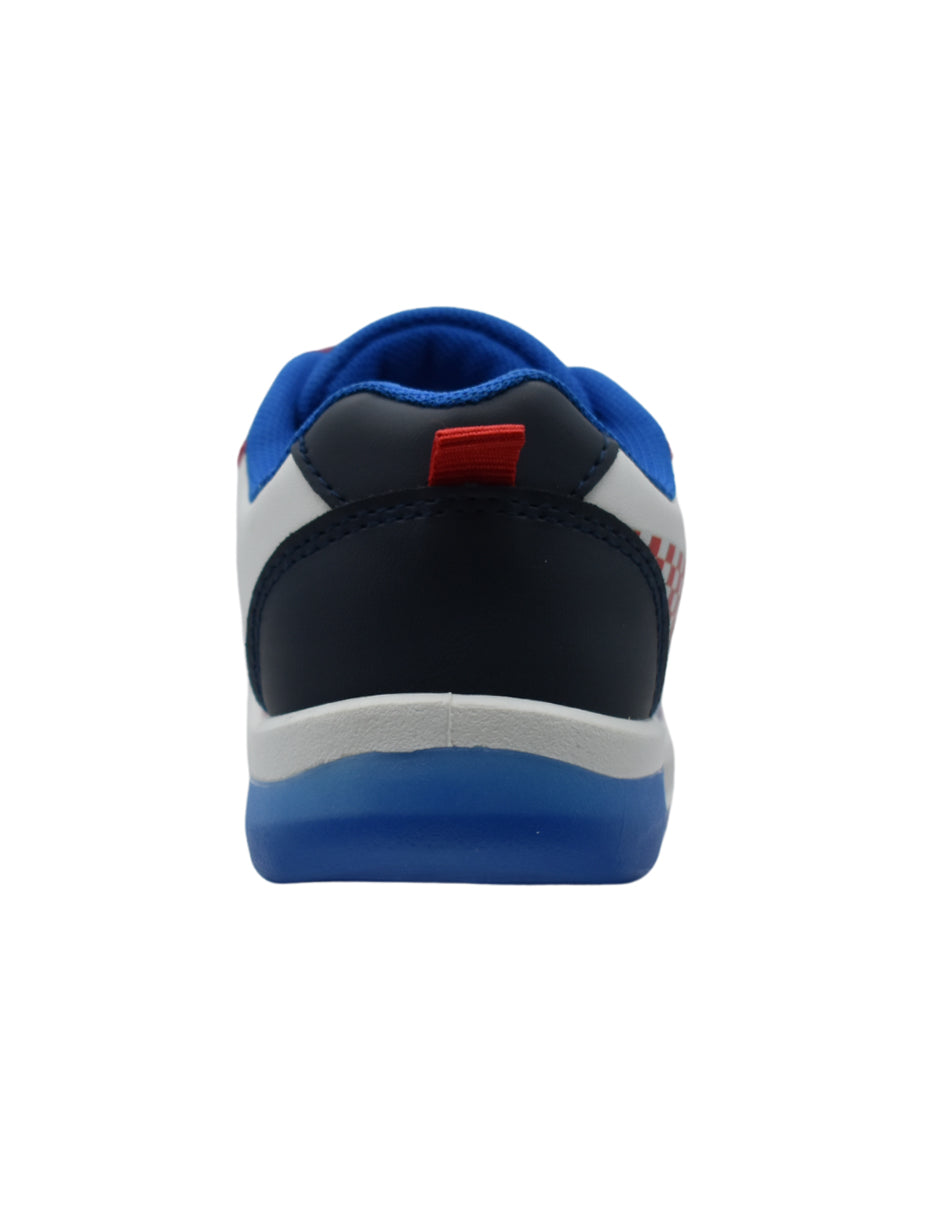 Tenis Niño Mario Kart Blanco con Rojo y Luces LED- GEORGIE BOY