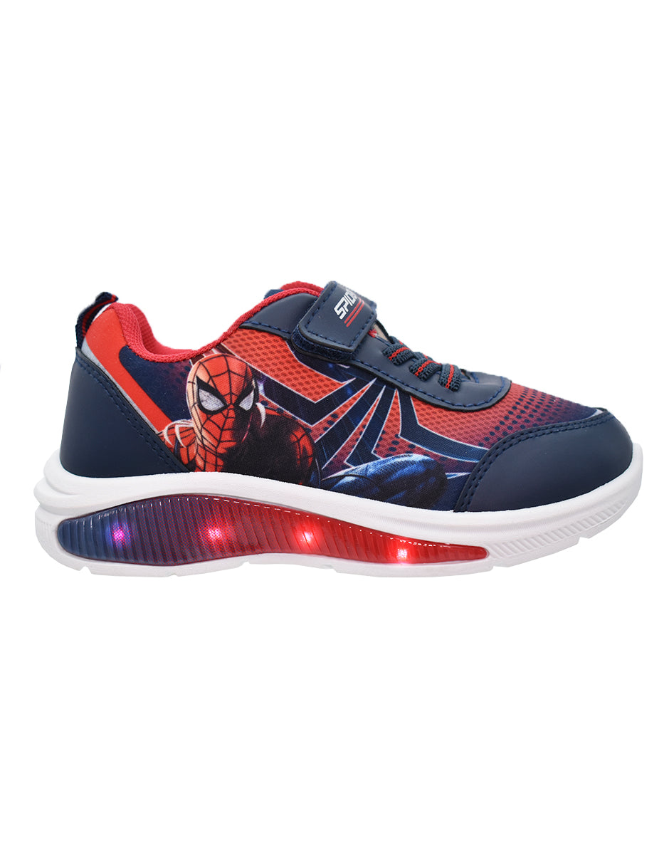 Tenis Niño Spider-Man con Luces LED y Velcro- GEORGIE BOY